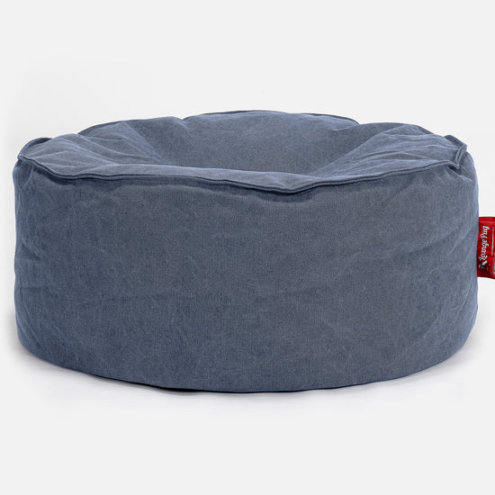 Puff Taburete - Vaquero Desgastado Azul Marino 01