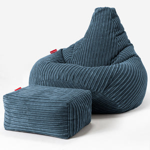 Silla De Juego Puf - Pana Clásica Azul marino
