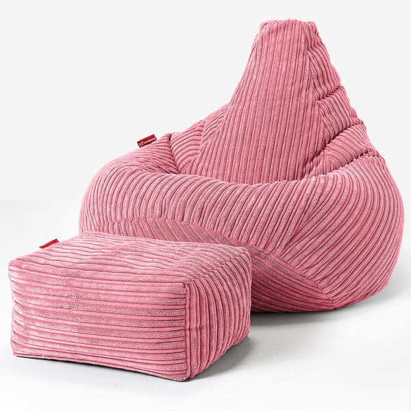 Silla De Juego Puf - Pana Clásica Coral 01