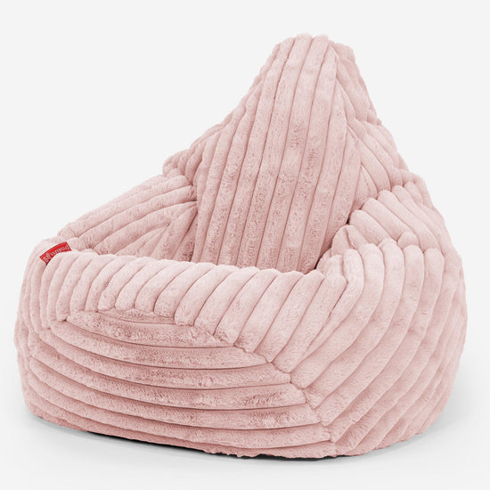 Silla De Juego Puf - Pana de Felpa Ultra Rosa Empolvado 02