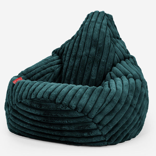 Silla De Juego Puf - Pana de Felpa Ultra Turquesa 01
