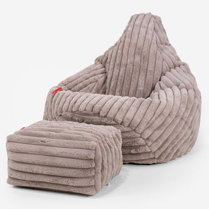 Silla De Juego Puf - Pana de Felpa Ultra Visón