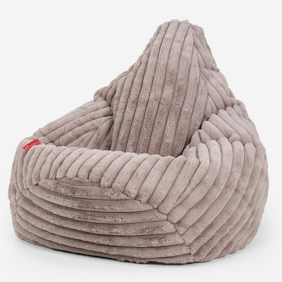 Silla De Juego Puf - Pana de Felpa Ultra Visón 02