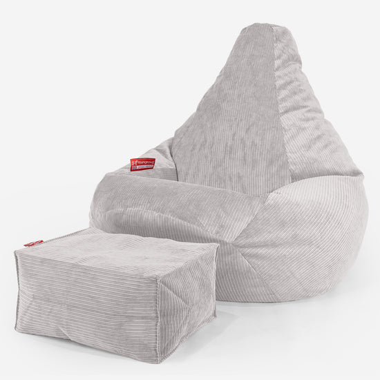Silla De Juego Puf - Pana de rayas finas Piedra 01