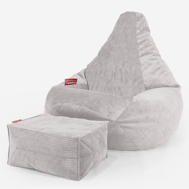 Silla De Juego Puf - Pana de rayas finas Piedra 01