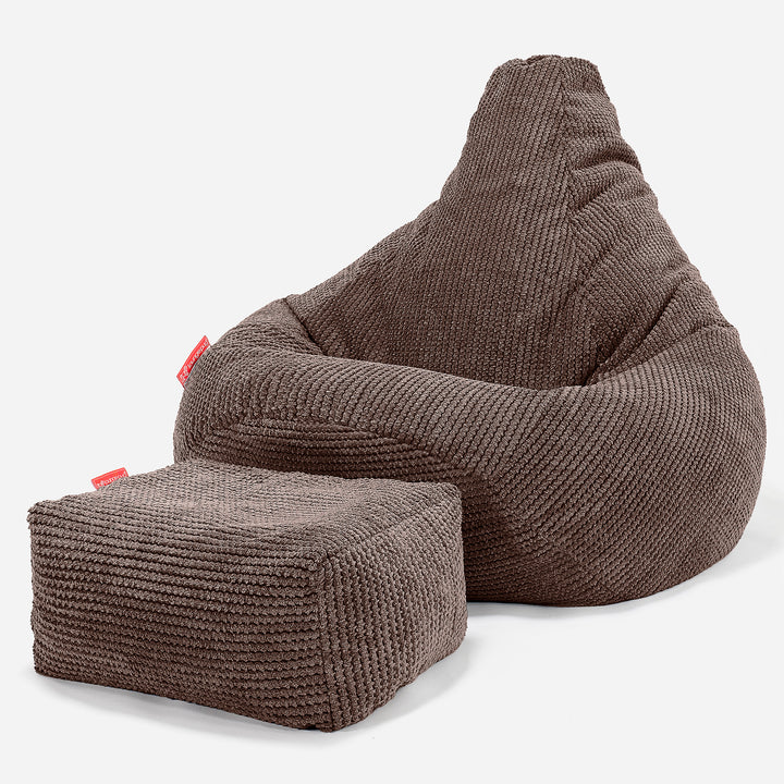 Silla De Juego Puf - Pompón Chocolate 01