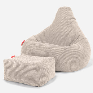 Silla De Juego Puf - Pompón Crema
