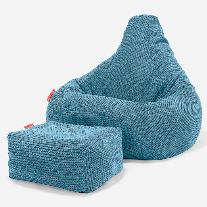 Silla De Juego Puf - Pompón Egeo Azul 01