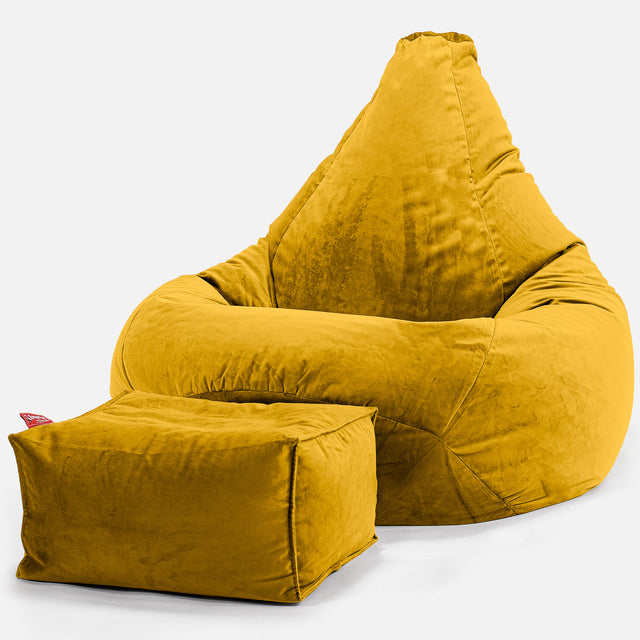 Silla De Juego Puf - Terciopelo Oro 01