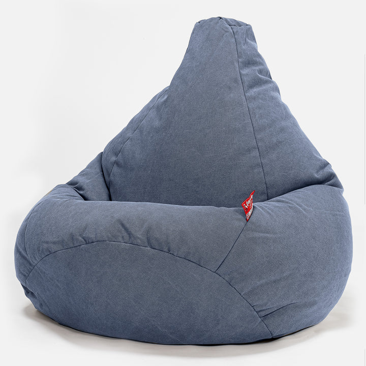 Silla De Juego Puf - Vaquero Desgastado Azul Marino 02