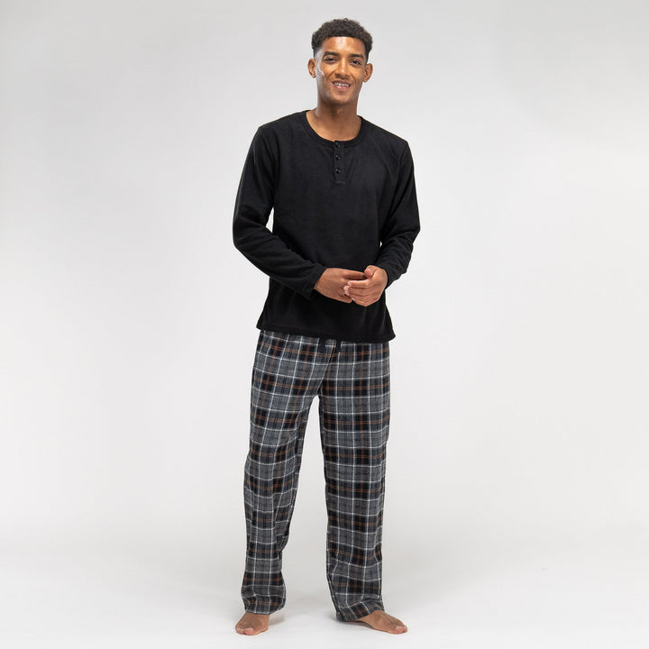 Pijama de hombre Negro de Cuadros 01