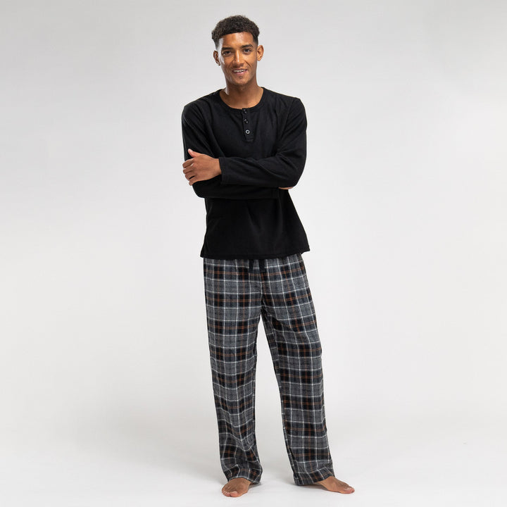 Pijama de hombre Negro de Cuadros 02