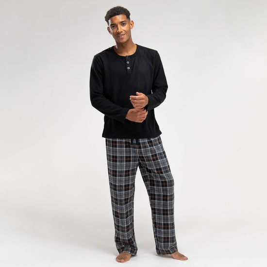 Pijama de hombre Negro de Cuadros 03
