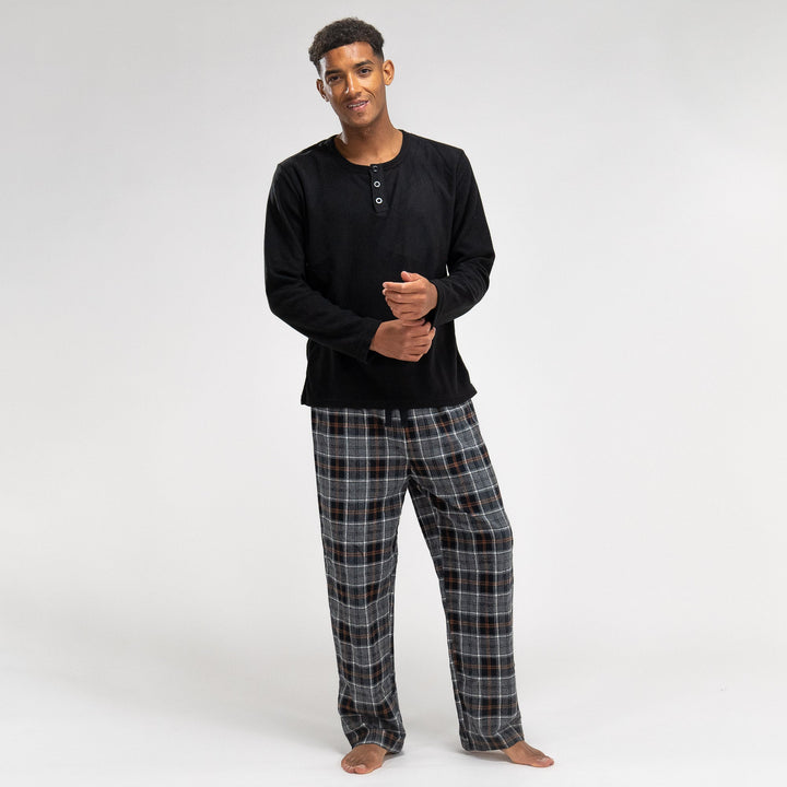 Pijama de hombre Negro de Cuadros 03