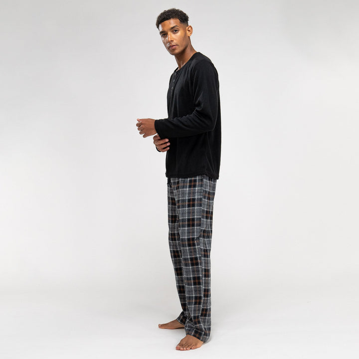 Pijama de hombre Negro de Cuadros 04