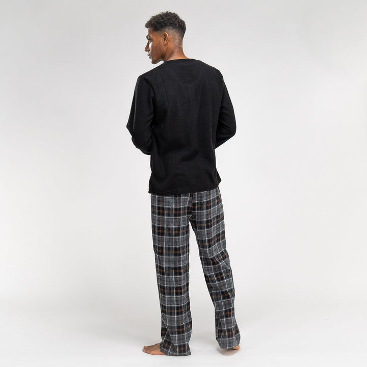 Pijama de hombre Negro de Cuadros 05