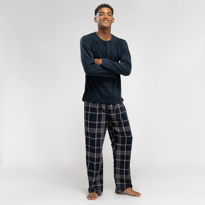 Pijama de hombre Azul Marino de Cuadros 02