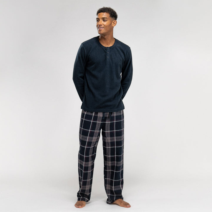 Pijama de hombre Azul Marino de Cuadros 03