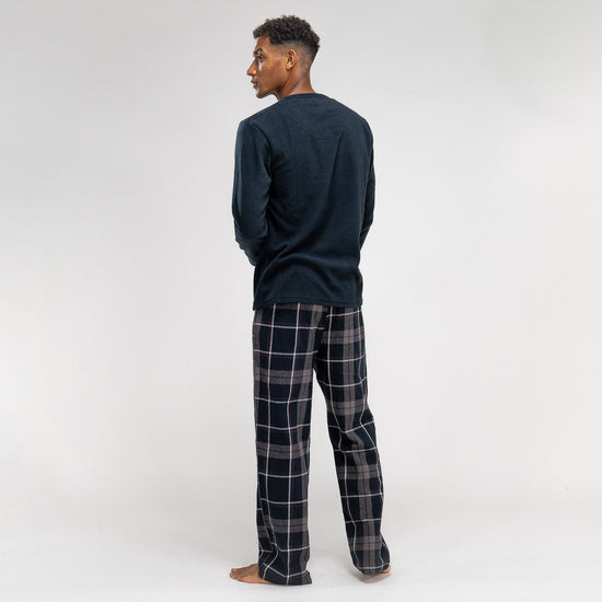 Pijama de hombre Azul Marino de Cuadros 05