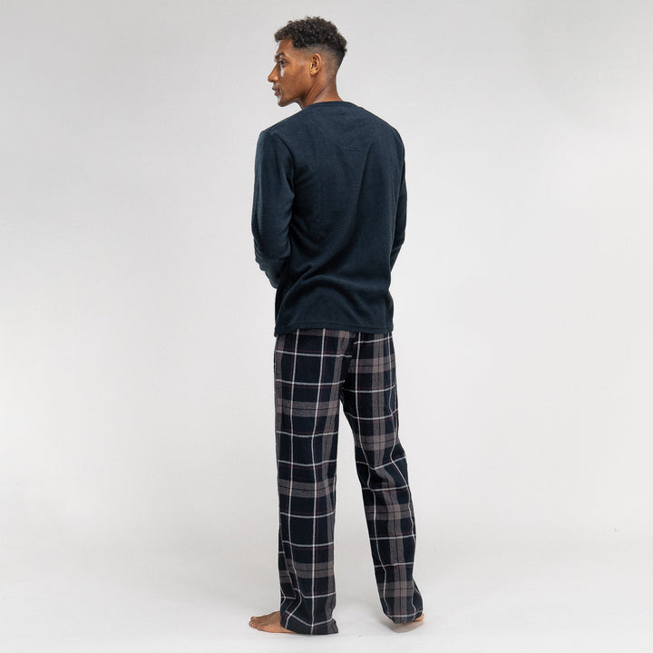 Pijama de hombre Azul Marino de Cuadros 05