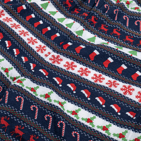 Pijama Navidad de hombre Estampado Ho Ho Ho Fabric Close-up Image