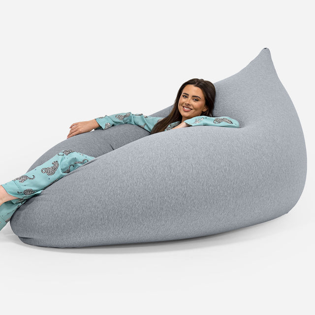 Puf Gigante Venti XXL - Algodón Elástico Gris Claro 01