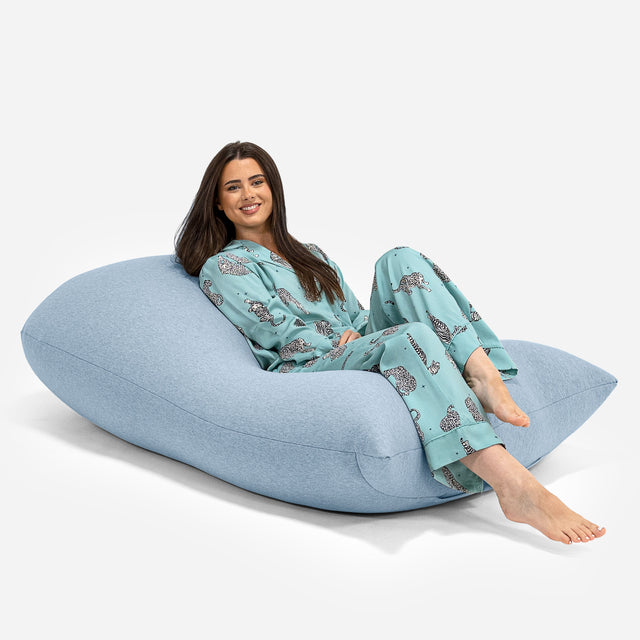 Puf Grande XL - Algodón Elástico Bebé Azul 01