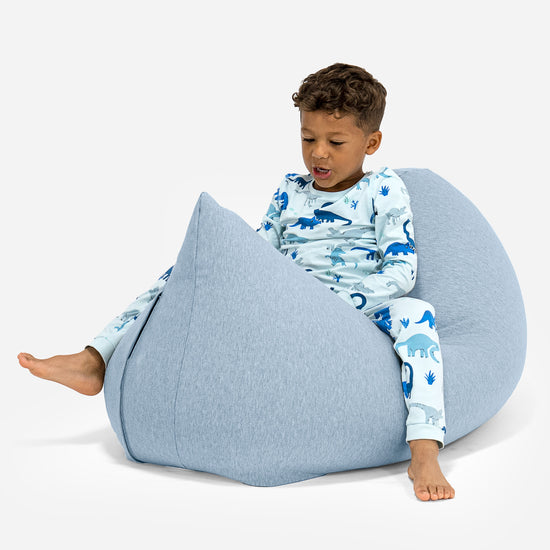 Puf Alto para Niños de 2 a 6 años - Algodón Elástico Bebé Azul 02