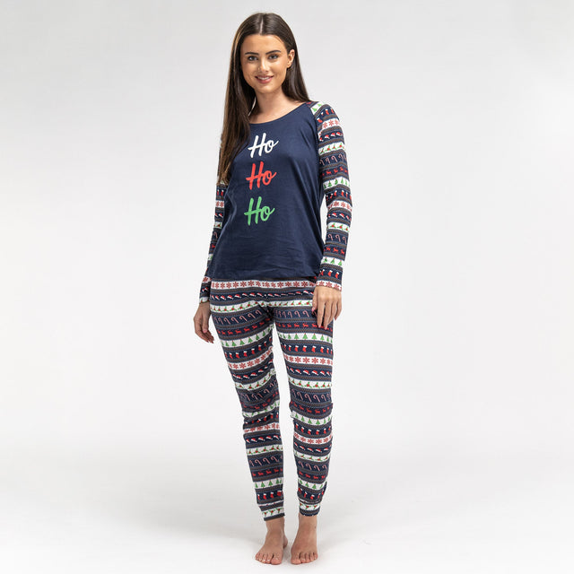 Pijama de mujer Estampado Navideño Ho Ho Ho 01