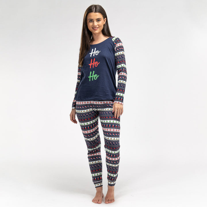 Pijama de mujer Estampado Navideño Ho Ho Ho 01