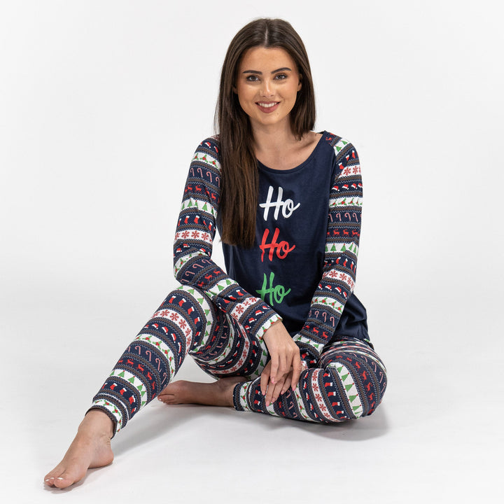 Pijama de mujer Estampado Navideño Ho Ho Ho 04