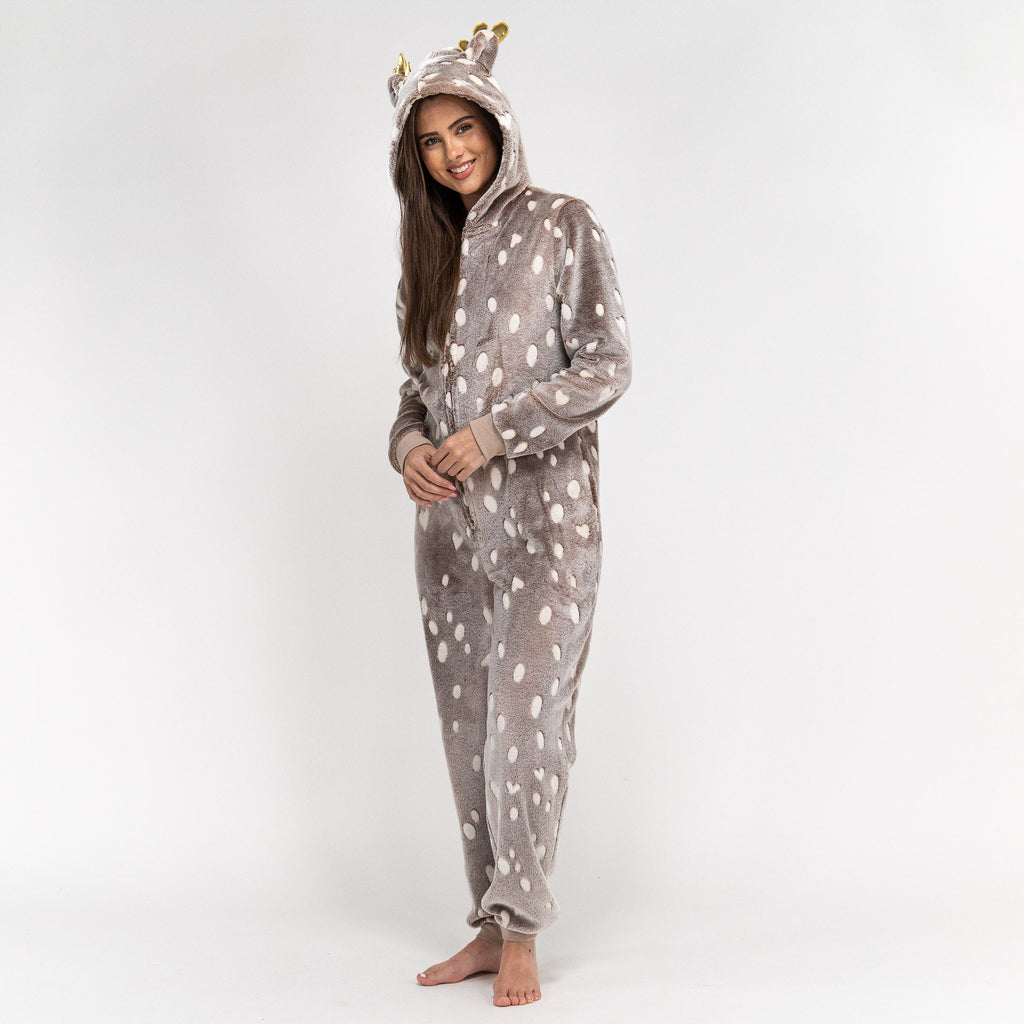 Pijama Navidad mono polar Reno para mujer 01