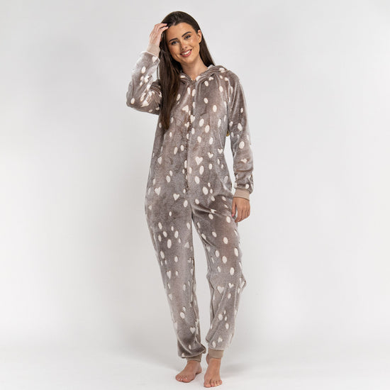 Pijama Navidad mono polar Reno para mujer 03