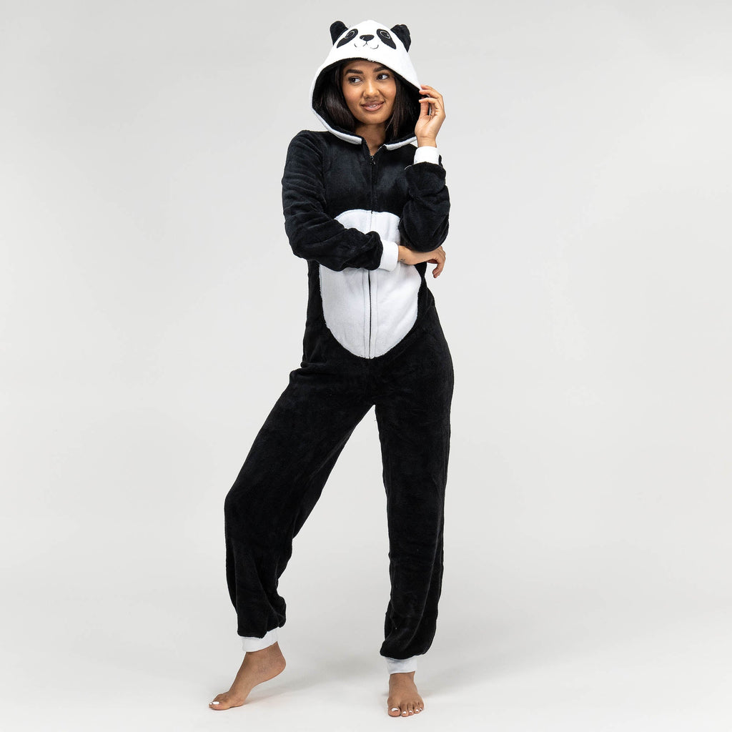 Pijama mono polar Panda para mujer 01