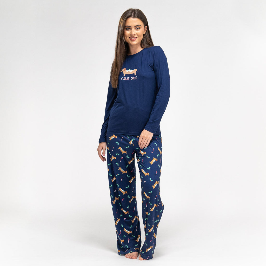 Pijama Navidad de Mujer Perro Salchicha 01