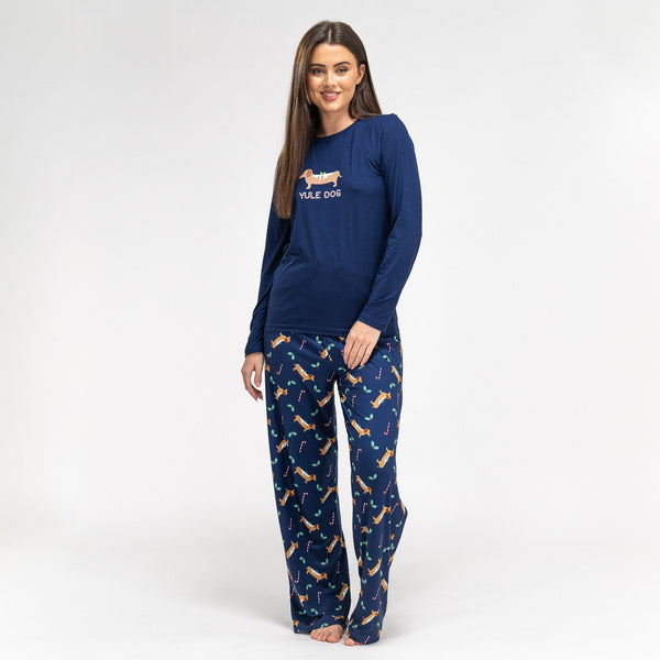 Pijama Navidad de Mujer Perro Salchicha 01