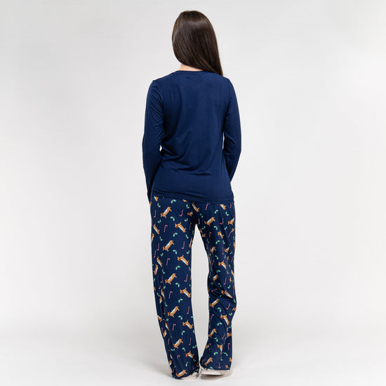 Pijama Navidad de Mujer Perro Salchicha 06