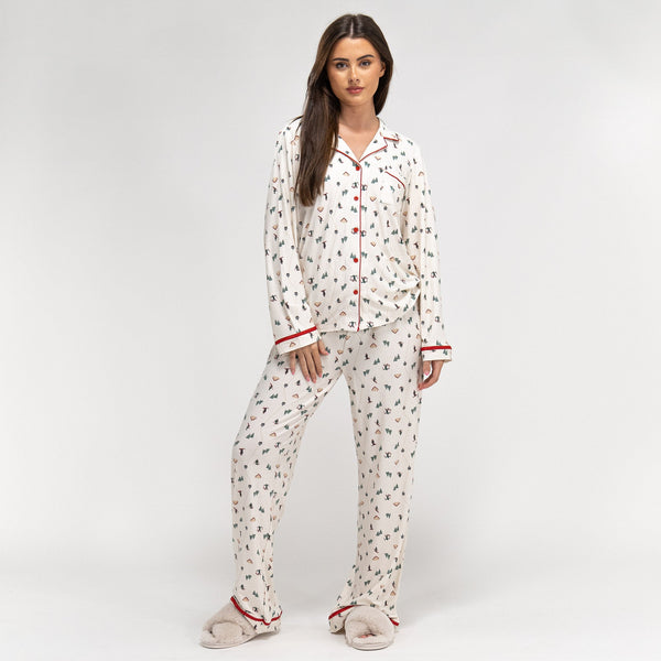 Pijama Navidad de Mujer Esqui Festivo 01