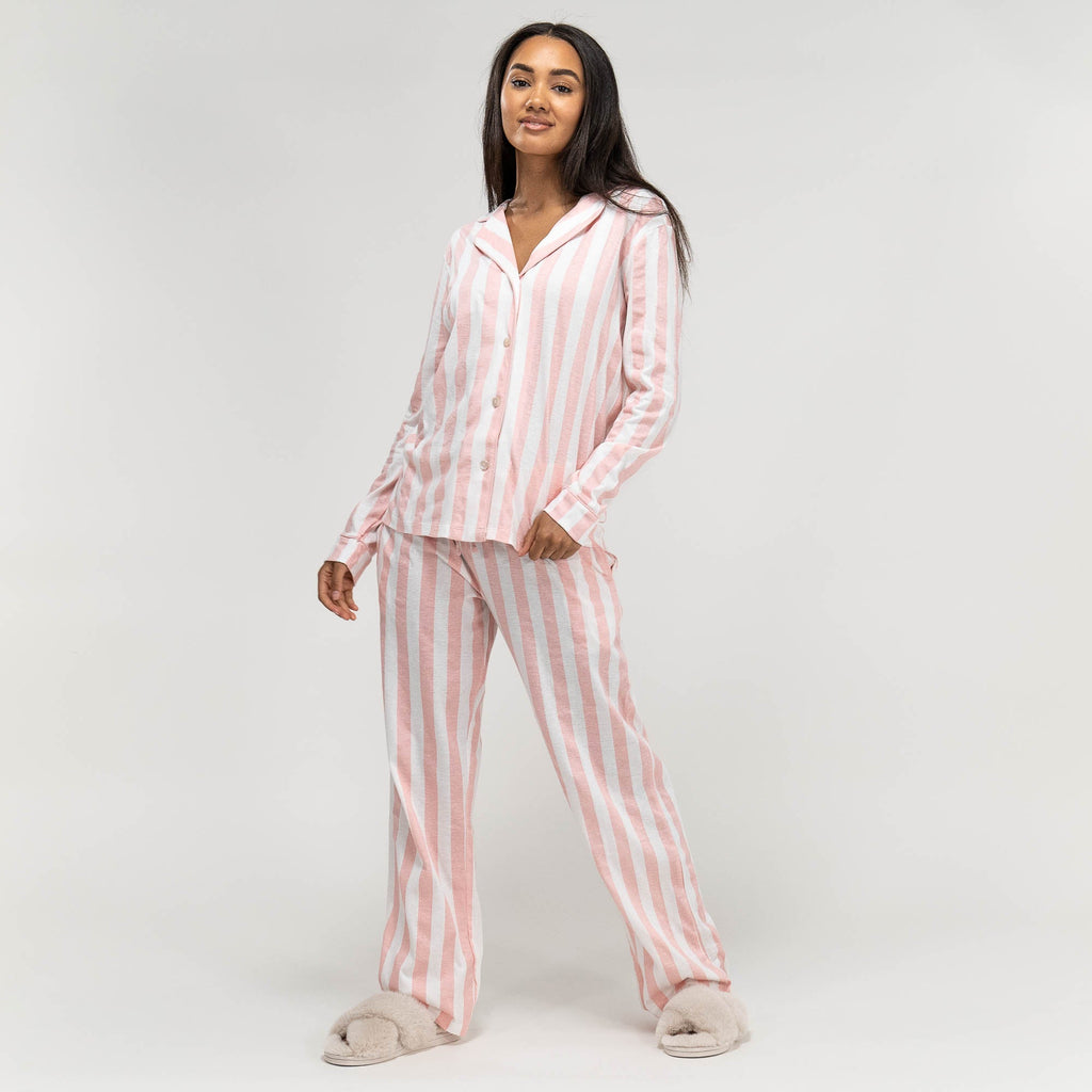 Pijama de mujer con Rayas Rosas 03